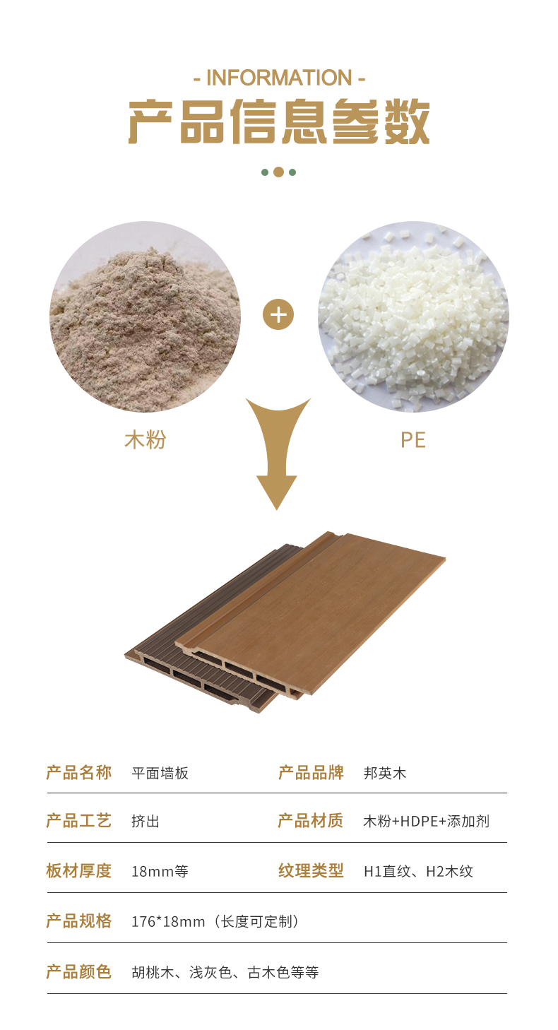 木塑共挤墙板 别墅外墙挂板防水室外护墙板 户外墙面装饰板 - 木塑墙板 - 4